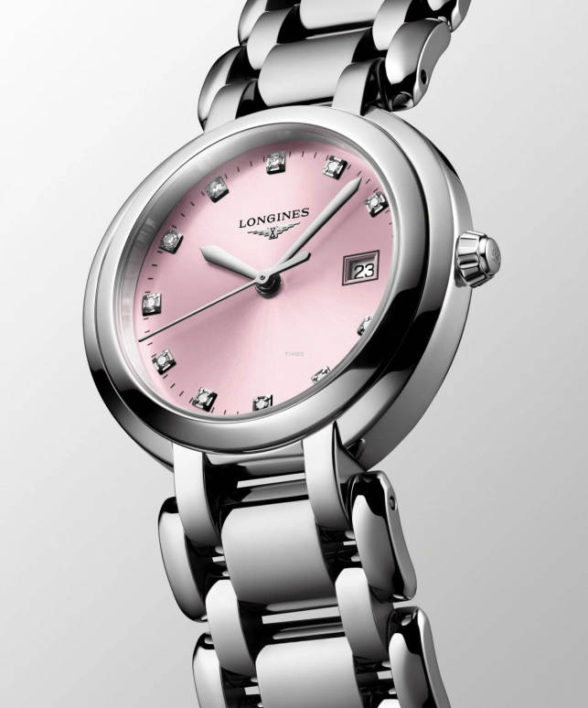 Longines,PrimaLuna 30mm,30mm,Stainless Steel,Pink,Quartz,Day,26280hours,L8,L8.122.4.99.6