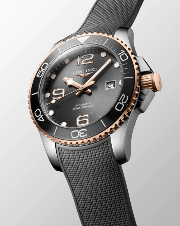 Longines,HydroConquest 43mm,43mm,Ceramic,Stainless Steel,Grey,Automatic,Date,64hours,L3,L3.782.3.78.9