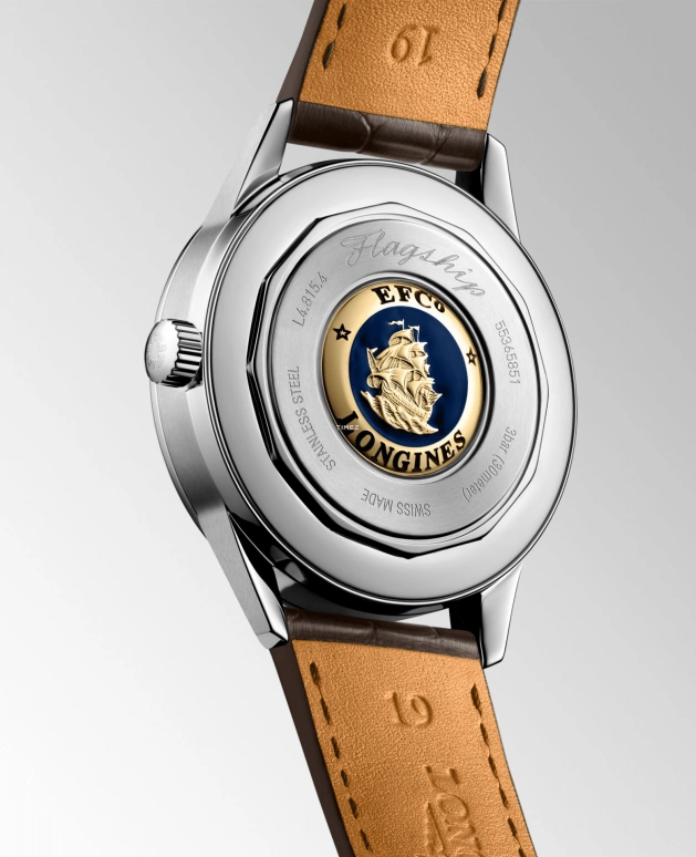 Longines,Flagship 38.50mm,38.50mm,Stainless Steel,Silver,Automatic,Moonphase,Day,L4,L4.815.4.78.2
