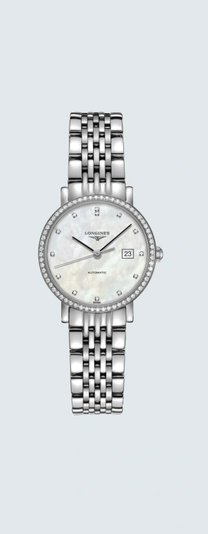 Longines,Elegant 29mm,29mm,Stainless Steel,White,Automatic,Date,40hours,L4,L4.310.0.87.6