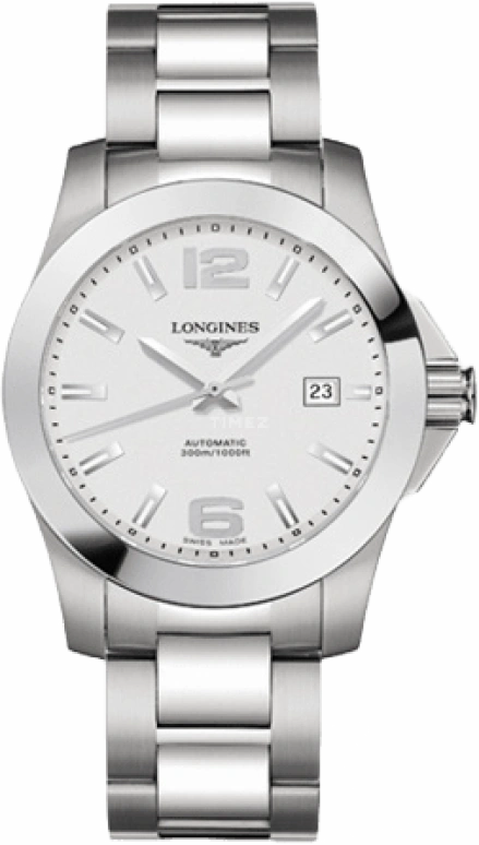Longines,Conquest 41mm,41mm,Stainless Steel,White,Automatic,Chronograph,Date,Power Reserve Indicator,L3,L3.658.4.76.6