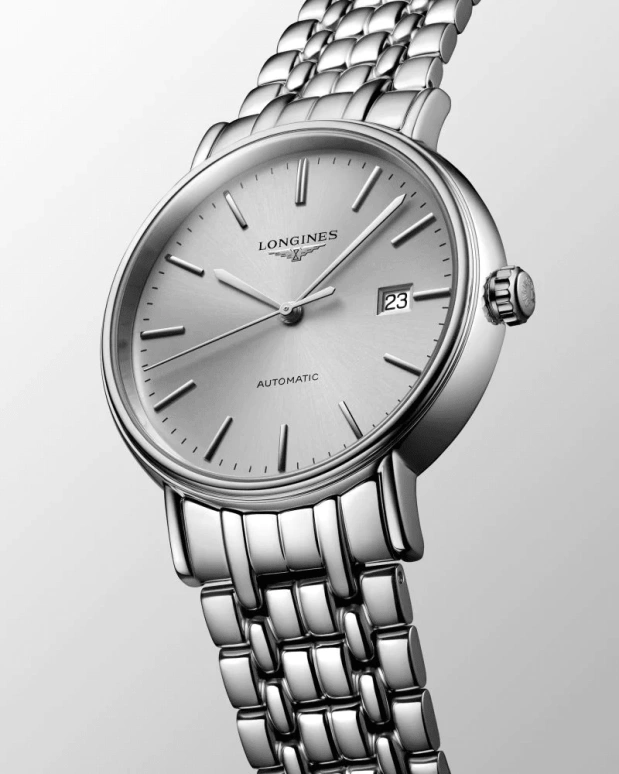 Longines,Presence 40mm,40mm,Stainless Steel,Silver,Automatic,Date,65hours,L4,L4.922.4.72.6