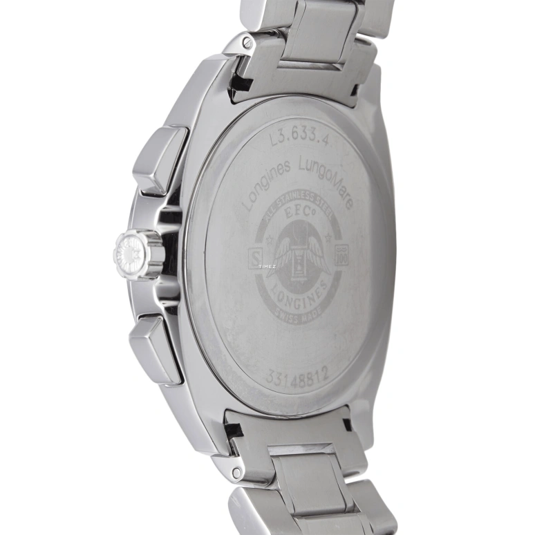 Longines,Lungomare 42mm,42mm,Stainless Steel,Black,Quartz,Chronograph,Day,L3,L3.633.4.56.6