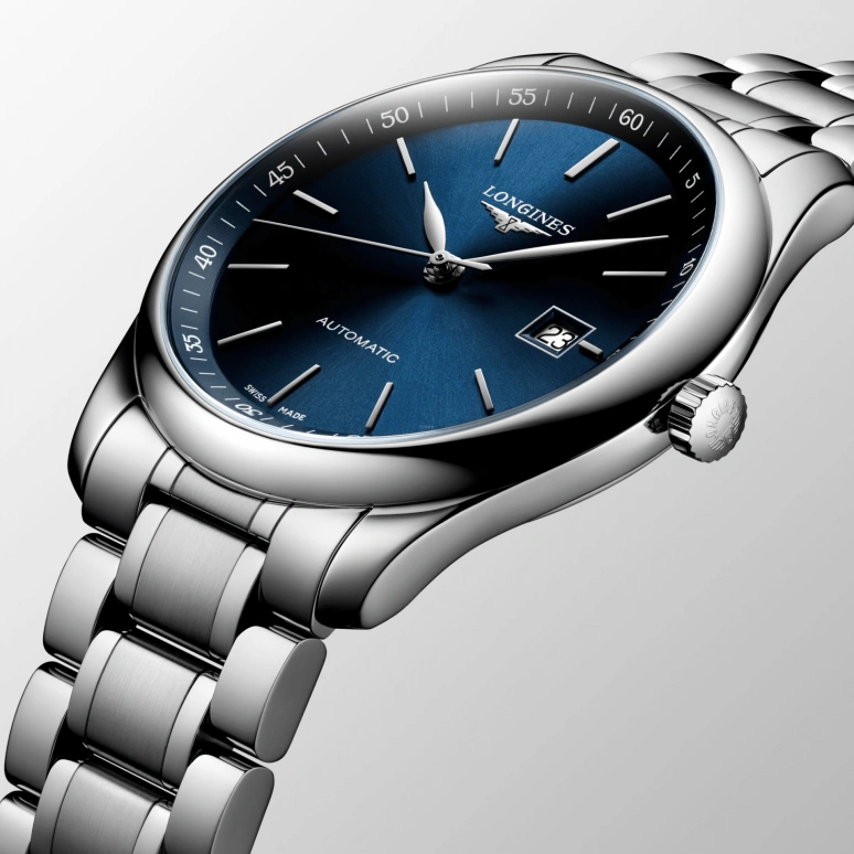 Longines,Master 40mm,40mm,Stainless Steel,Blue,Automatic,Date,65hours,L2,L2.793.4.92.6