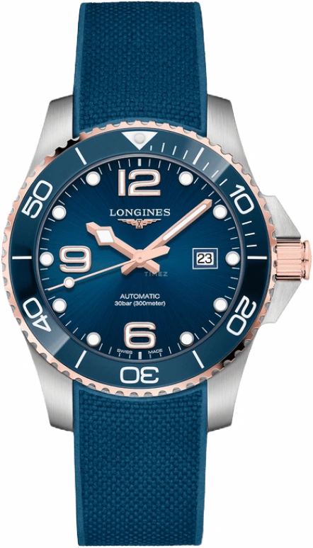 Longines,HydroConquest 43mm,43mm,Stainless Steel,Blue,Automatic,Day,64hours,L3,L3.782.3.98.9
