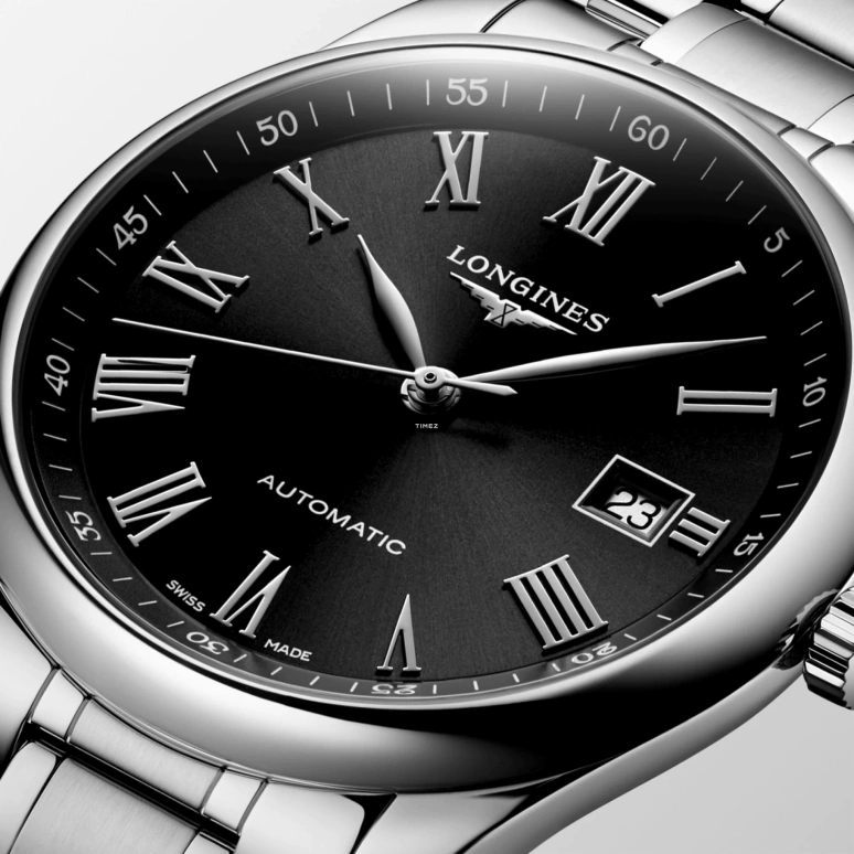 Longines,Master 40mm,40mm,Stainless Steel,Black,Automatic,Day,64hours,L2,L2.793.4.59.6