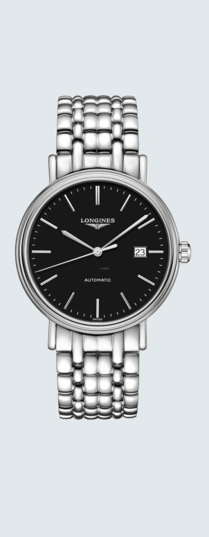 Longines,Presence 40mm,40mm,Stainless Steel,White,Automatic,Date,65hours,L4,L4.922.4.52.6
