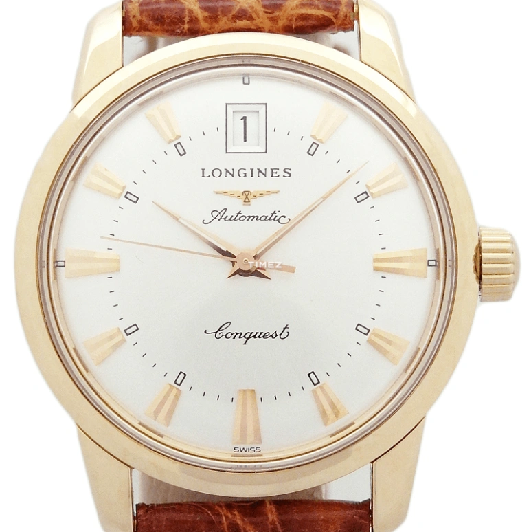 Longines,Conquest 35mm,35mm,Rose Gold,Silver,Automatic,Day,Glass,L1,L1.611.6.78.2