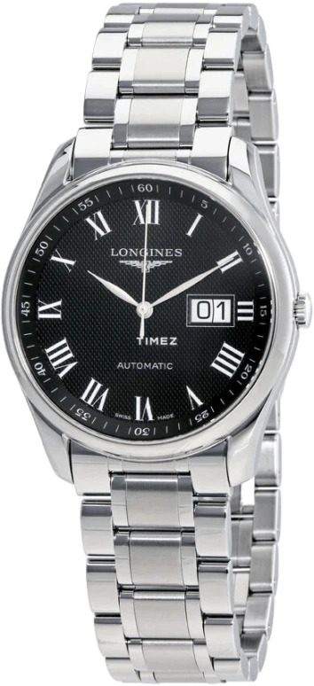 Longines,Master 40mm,40mm,Stainless Steel,Black,Automatic,Big Date,42hours,L2,L2.648.4.51.6