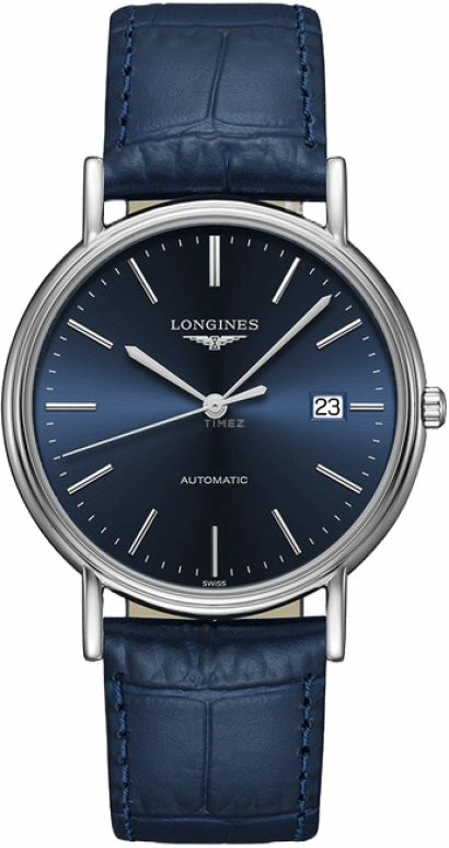 Longines,Presence 38.50mm,38.50mm,Stainless Steel,Blue,Automatic,Date,65hours,L4,L4.921.4.92.2
