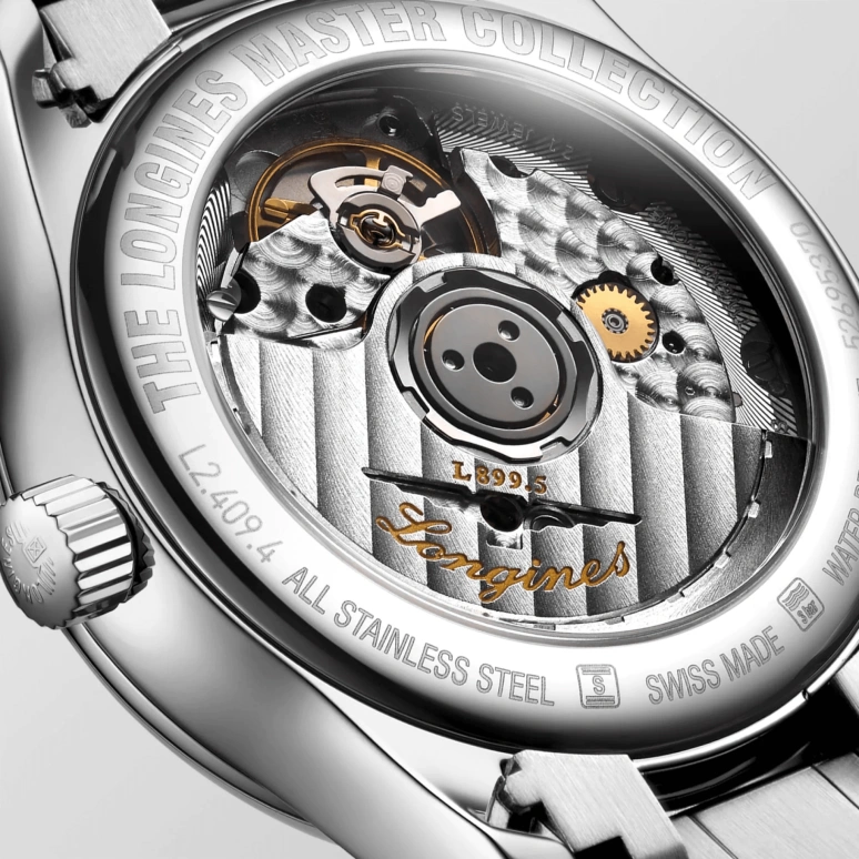 Longines,Master 34mm,34mm,Stainless Steel,Blue,Automatic,Moonphase,Date,L2,L2.409.4.97.6