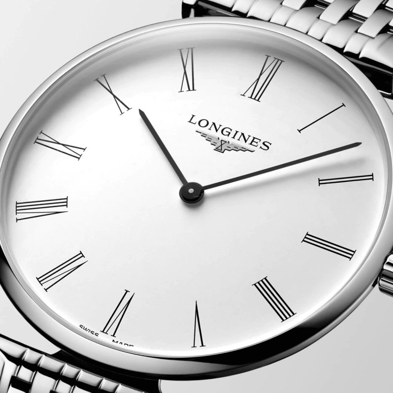Longines,Elegant 38mm,38mm,Stainless Steel,Black,White,Quartz,In-house Caliber,Sapphire,L4,L4.866.4.11.6