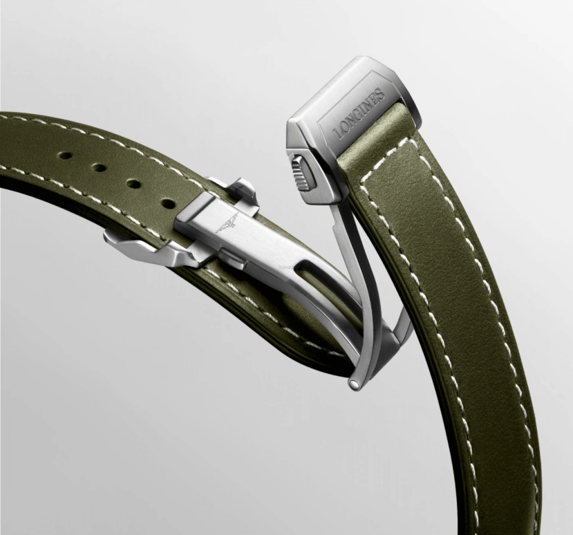 Longines,Spirit 42mm,42mm,Stainless Steel,Green,Automatic,Chronograph,Flyback,Anti-magnetic,L3,L3.821.5.53.2