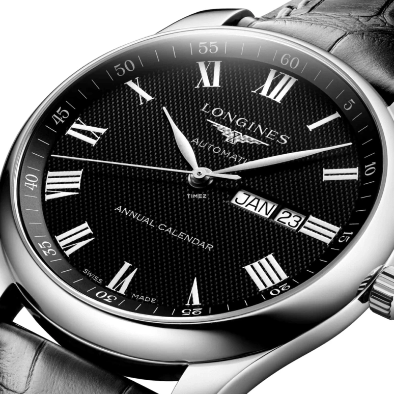 Longines,Master 42mm,42mm,Stainless Steel,Black,Automatic,Annual Calendar,Month,Day,L2,L2.920.4.51.7