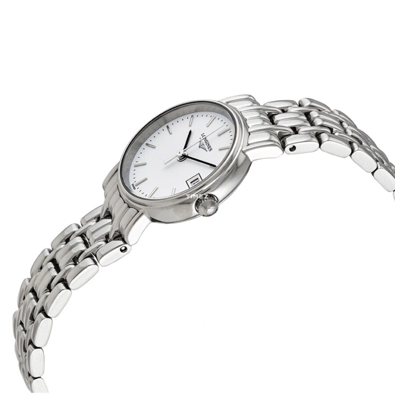 Longines,Presence 23.50mm,23.50mm,Stainless Steel,White,Quartz,Day,26280hours,L4,L4.319.4.12.6