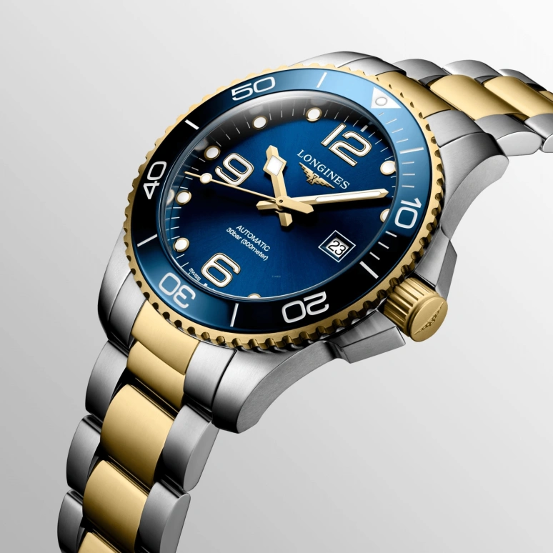 Longines,HydroConquest 43mm,43mm,Ceramic,Stainless Steel,Blue,Automatic,Date,64hours,L3,L3.782.3.96.7