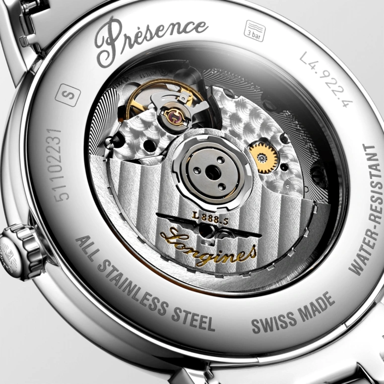 Longines,Presence 40mm,40mm,Stainless Steel,Silver,Automatic,Date,65hours,L4,L4.922.4.72.6