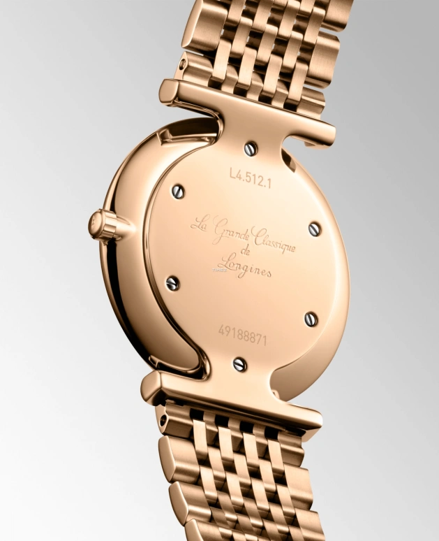 Longines,La Grande Classique 29mm,29mm,Stainless Steel,Pink Gold,Rose Gold,Quartz,In-house Caliber,Sapphire,Crystal Glass,L4,L4.512.1.90.8