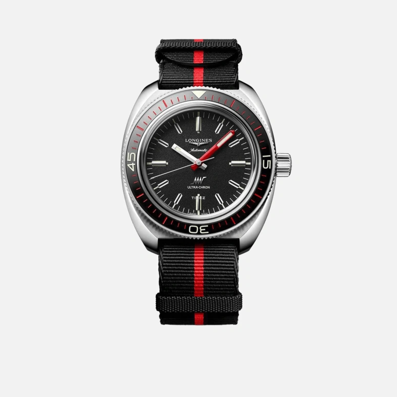 Longines,Ultra‑Chron 43mm,43mm,Stainless Steel,Black,Automatic,52hours,In-house Caliber,L2,L2.836.4.52.9