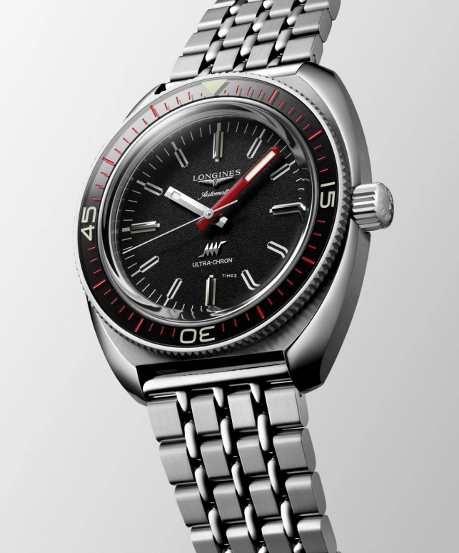 Longines,Ultra‑Chron 43mm,43mm,Stainless Steel,Black,Automatic,52hours,In-house Caliber,L2,L2.836.4.52.6