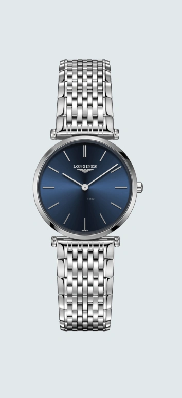 Longines,Elegant 29mm,29mm,Stainless Steel,Blue,Quartz,In-house Caliber,Sapphire,L4,L4.512.4.95.6