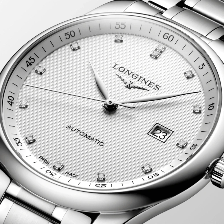Longines,Master 42mm,42mm,Stainless Steel,White,Automatic,Chronograph,Date,L2,L2.893.4.77.6
