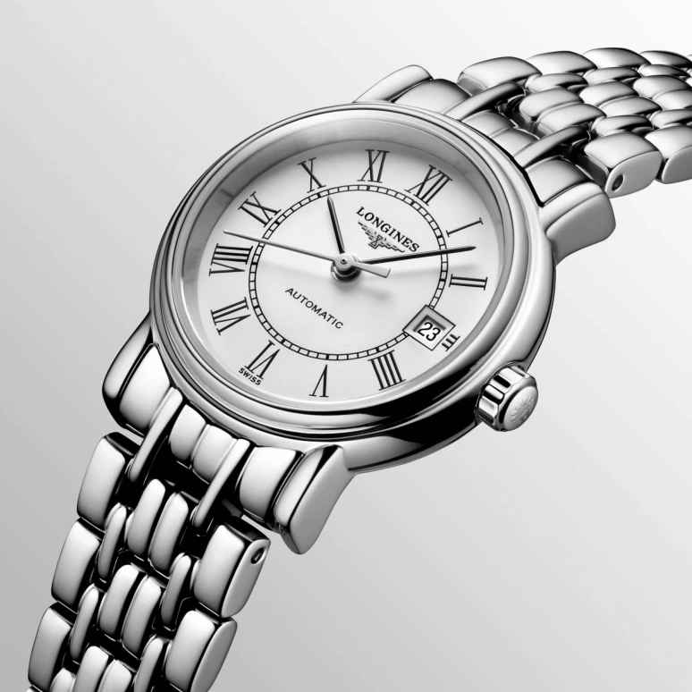 Longines,Presence 25.50mm,25.50mm,Stainless Steel,White,Automatic,Date,38hours,L4,L4.321.4.11.6