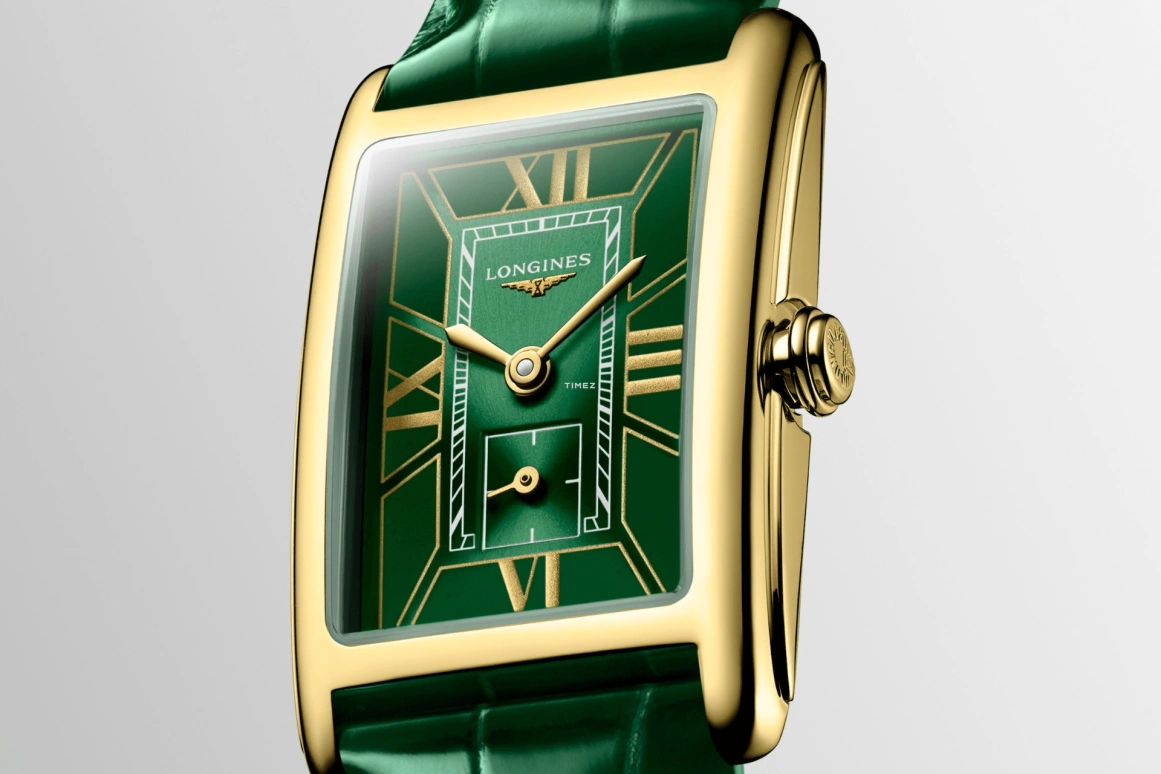 Longines,DolceVita 20.50x32mm,20.50x32mm,Yellow Gold,Green,Quartz,26280hours,In-house Caliber,L5,L5.255.6.95.2