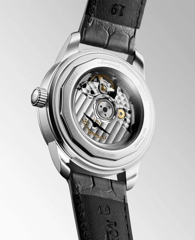 Longines,Conquest Heritage 38mm,38mm,Stainless Steel,Grey,Automatic,Day,Power Reserve Indicator,L1,L1.648.4.62.2