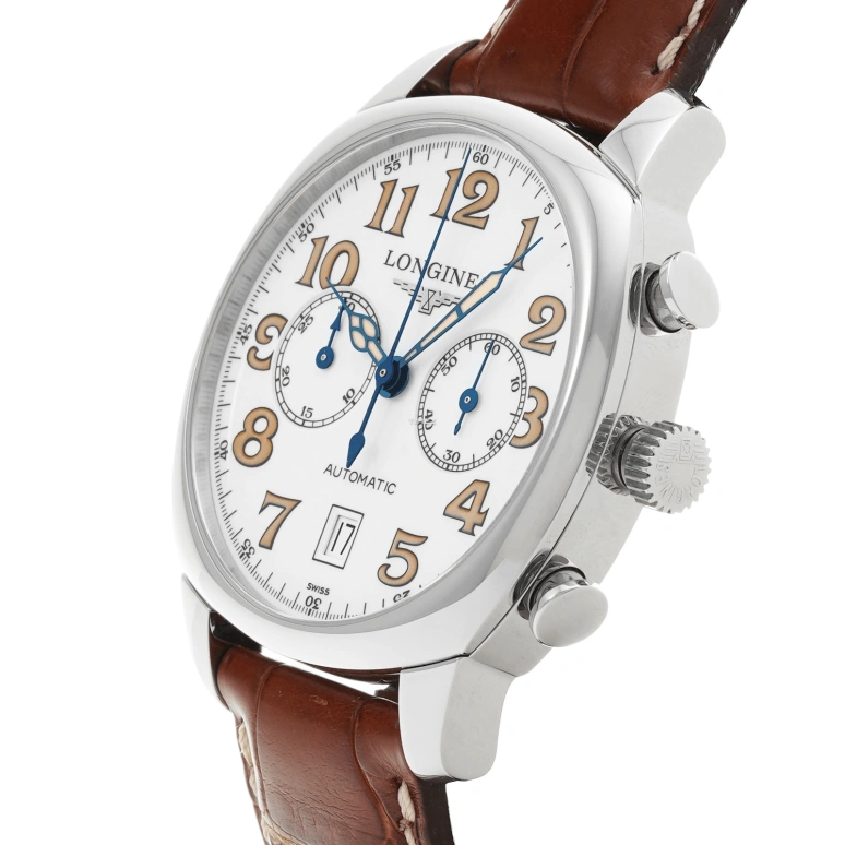 Longines,Spirit 40mm,40mm,Stainless Steel,White,Automatic,Chronograph,Day,L2,L2.705.4.23.2