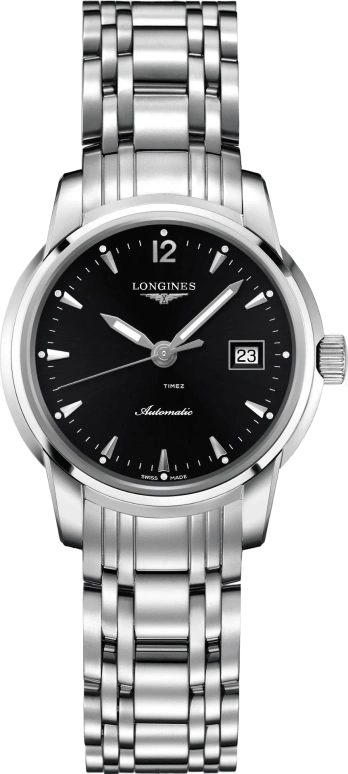 Longines,Saint Imier 26mm,26mm,Stainless Steel,Black,Automatic,Day,40hours,L2,L2.263.4.52.6