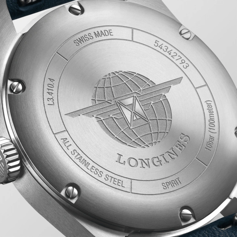 Longines,Spirit 37mm,37mm,Stainless Steel,Blue,Automatic,Date,64hours,L3,L3.410.4.93.0
