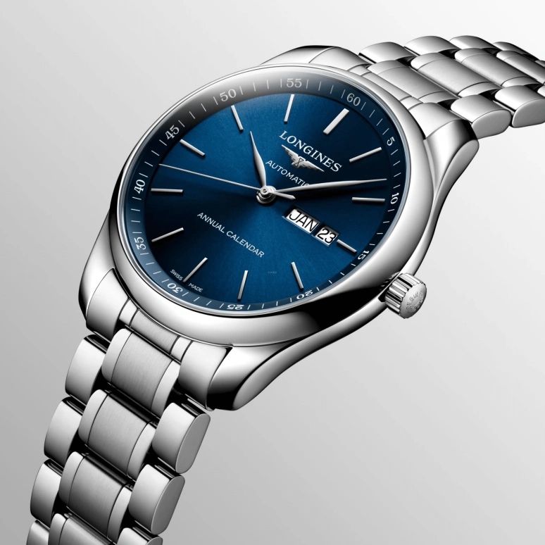 Longines,Heritage Classic 42mm,42mm,Stainless Steel,Blue,Automatic,Annual Calendar,Month,Day,L2,L2.920.4.92.6