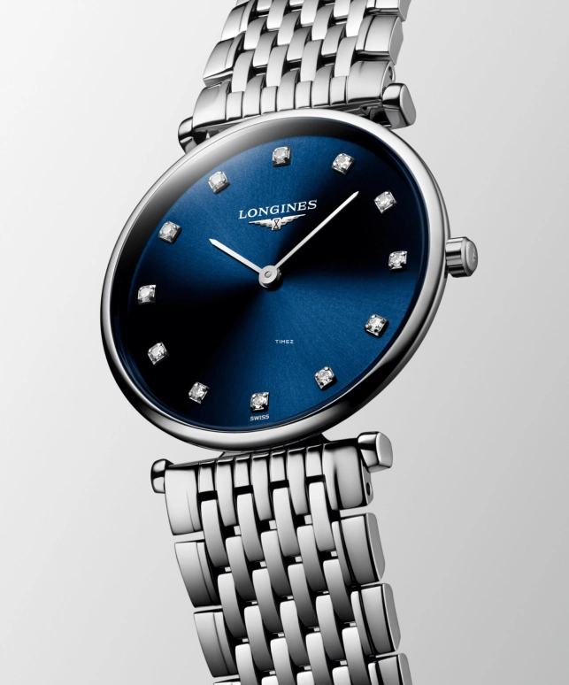 Longines,La Grande Classique 29mm,29mm,Stainless Steel,Blue,Quartz,In-house Caliber,Sapphire,Hardlex,L4,L4.512.4.97.C