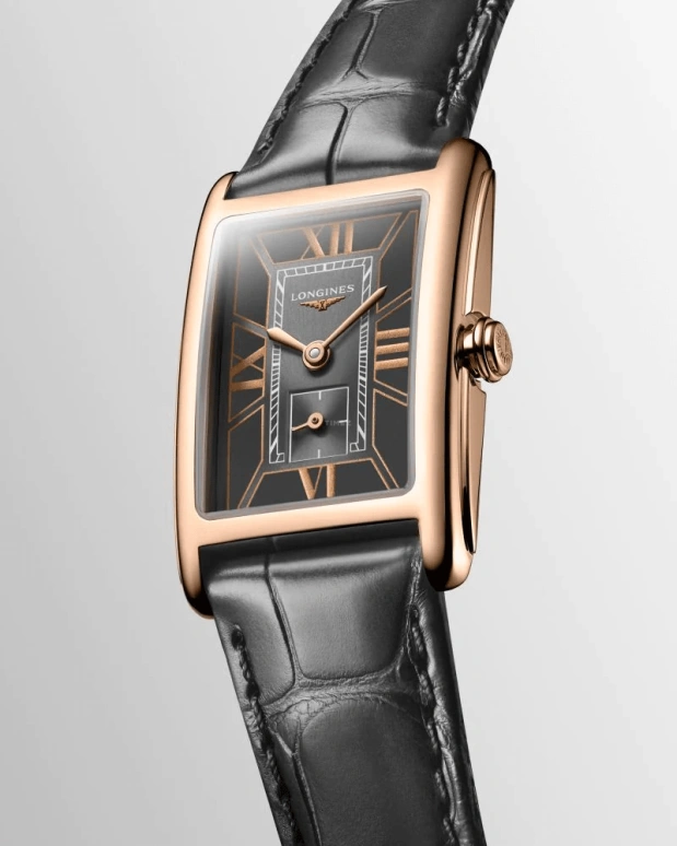Longines,DolceVita 20.80mm,20.80mm,Pink Gold,Grey,Quartz,Day,26280hours,L5,L5.255.8.75.2