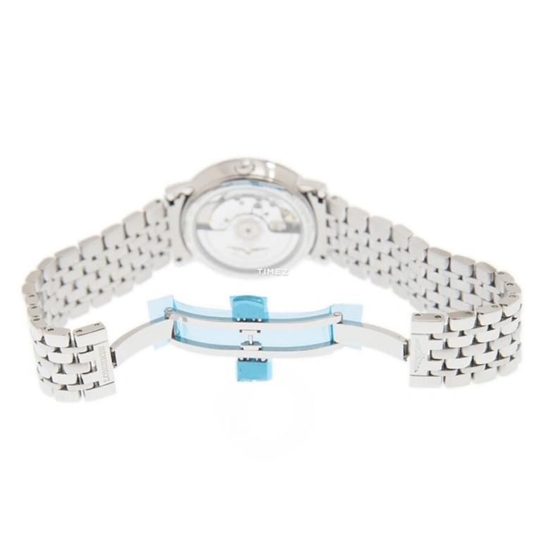 Longines,Elegant 34.50mm,34.50mm,Stainless Steel,Blue,Automatic,Day,65hours,L4,L4.809.4.92.6