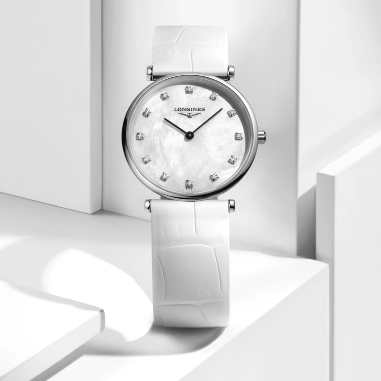 Longines,La Grande Classique 29mm,29mm,Stainless Steel,White,Quartz,In-house Caliber,Sapphire,Hardlex,L4,L4.512.4.87.B
