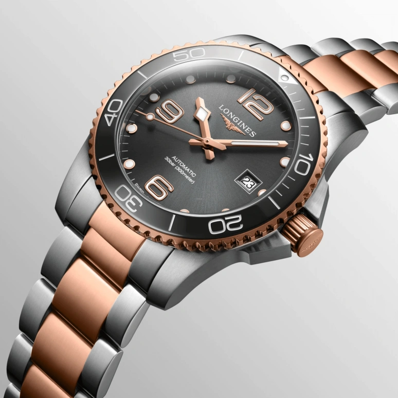 Longines,HydroConquest 41mm,41mm,Ceramic,Stainless Steel,Grey,Automatic,Date,64hours,L3,L3.781.3.78.7