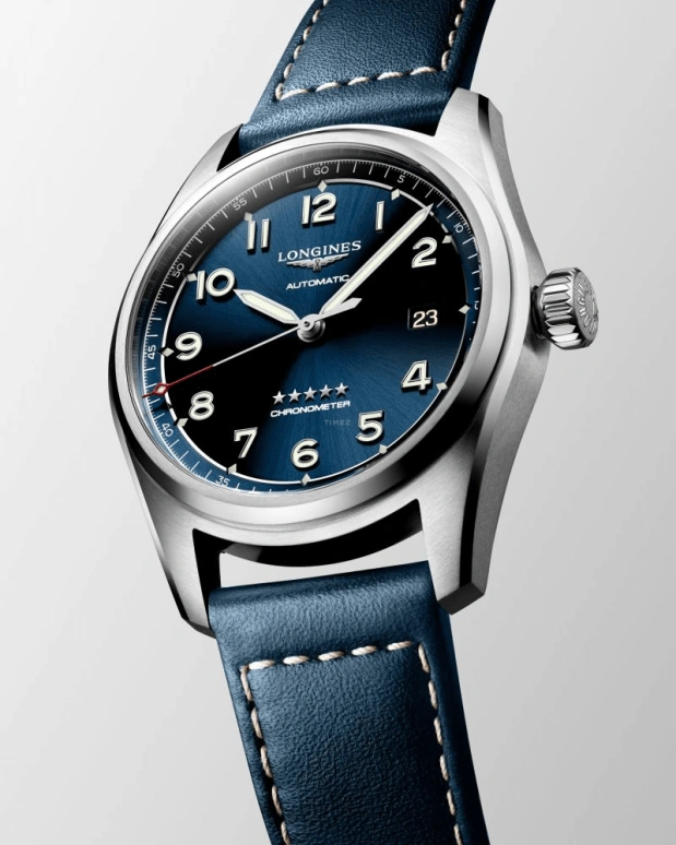 Longines,Spirit 40mm,40mm,Stainless Steel,Blue,Automatic,Date,64hours,L3,L3.810.4.93.0