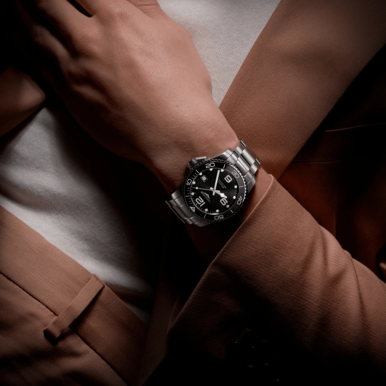 Longines,HydroConquest 41mm,41mm,Stainless Steel,Black,Automatic,Date,65hours,L3,L3.781.4.56.6