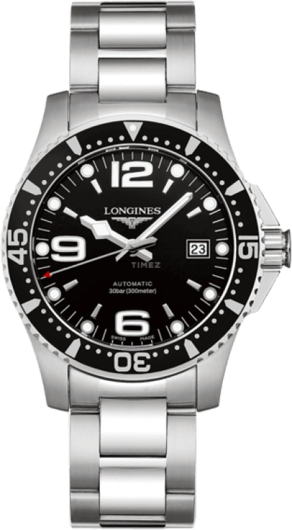 Longines,HydroConquest 41mm,41mm,Stainless Steel,Black,Automatic,Date,65hours,L3,L3.742.4.56.6