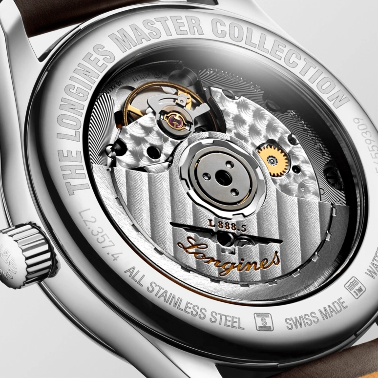 Longines,Master 34mm,34mm,Stainless Steel,Silver,Automatic,Day,72hours,L2,L2.357.4.78.3
