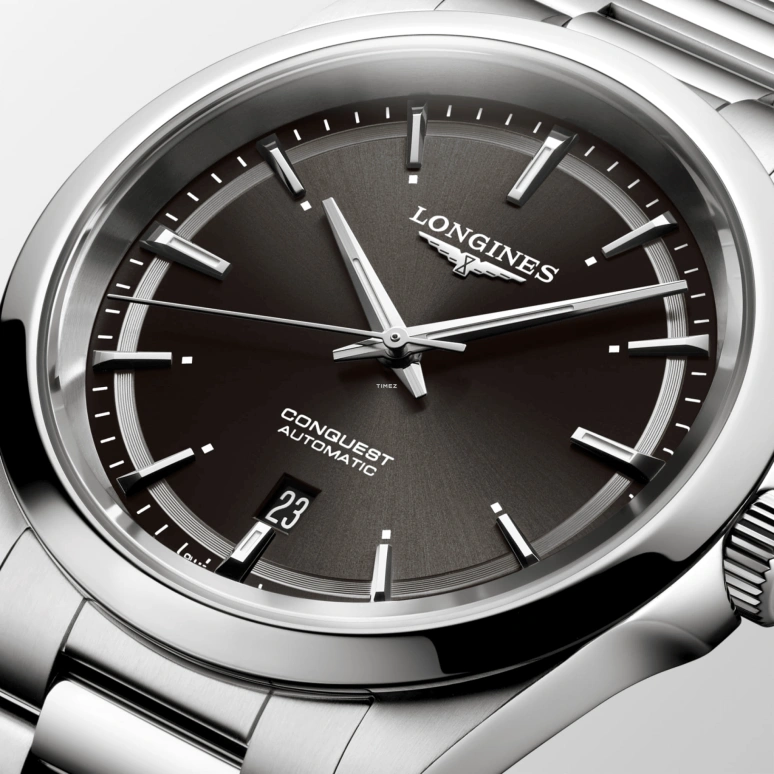 Longines,Conquest 41mm,41mm,Stainless Steel,Black,Automatic,Day,72hours,L3,L3.830.4.52.6