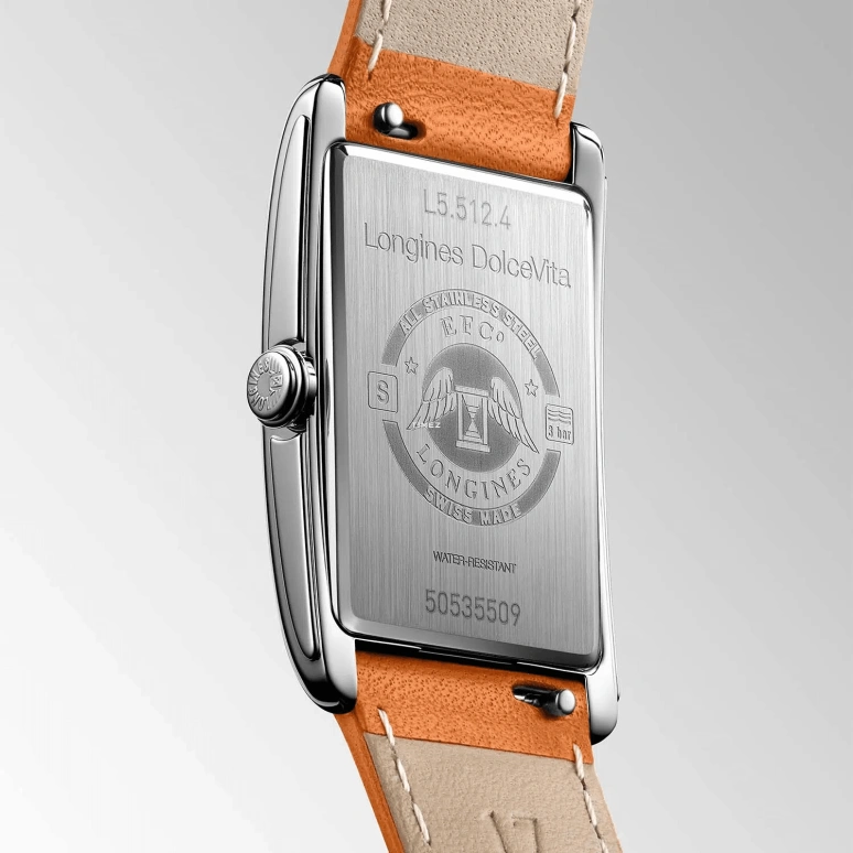 Longines,DolceVita 23.30x37mm,23.30x37mm,Stainless Steel,White,Quartz,26280hours,In-house Caliber,L5,L5.512.4.11.8