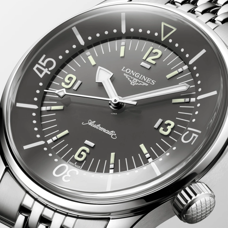 Longines,Legend Diver 39mm,39mm,Stainless Steel,Grey,Automatic,Anti-magnetic,72hours,L3,L3.764.4.99.6
