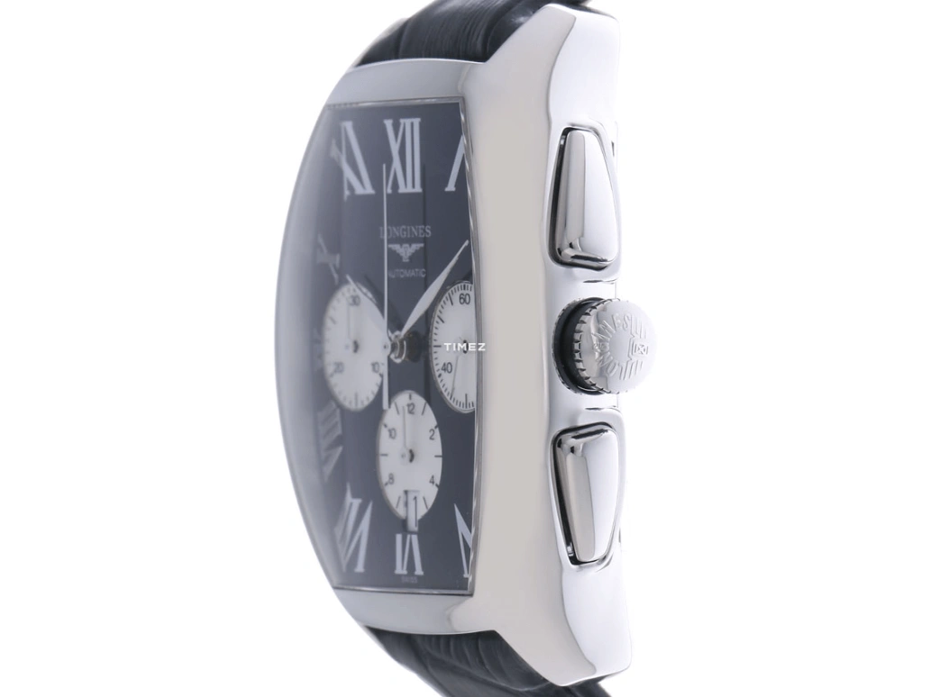 Longines,Evidenza 34.90x40mm,34.90x40mm,Stainless Steel,Blue,Automatic,Chronograph,Day,L2,L2.643.4.91.2