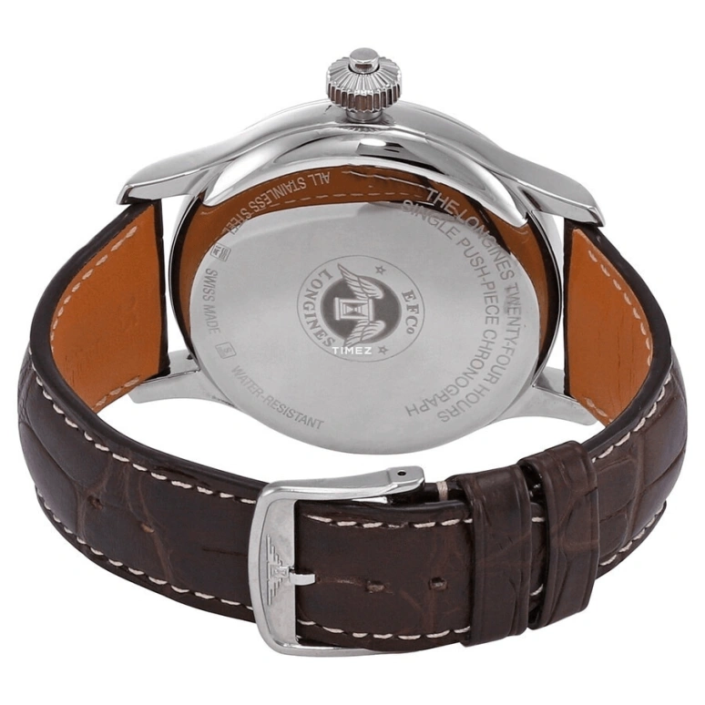Longines,Heritage Avigation 47.50mm,47.50mm,Stainless Steel,White,Automatic,Chronograph,Monopoussoir,Day,L2,L2.797.4.73.2