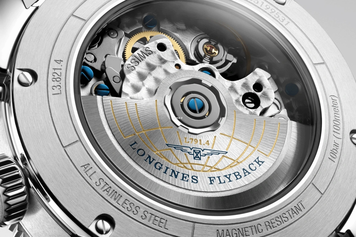 Longines,Spirit 42mm,42mm,Stainless Steel,Black,Automatic,Chronograph,Flyback,Anti-magnetic,L3,L3.821.4.53.2