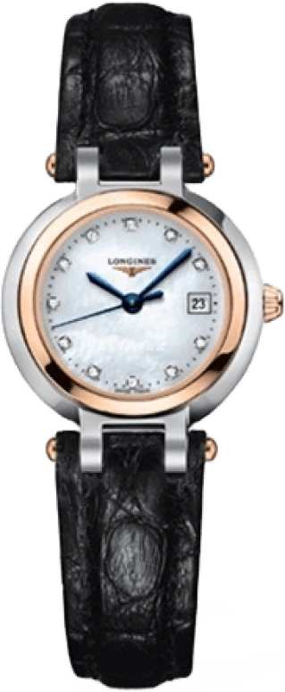 Longines,PrimaLuna 26.50mm,26.50mm,Pink Gold,Stainless Steel,White,Quartz,Date,26280hours,L8,L8.110.5.87.2