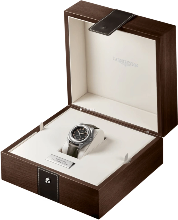 Longines,Heritage Avigation 43mm,43mm,Stainless Steel,Black,Automatic,72hours,In-house Caliber,L2,L2.838.4.53.2